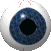Eye ball with lightning striking in several directions repeatedly